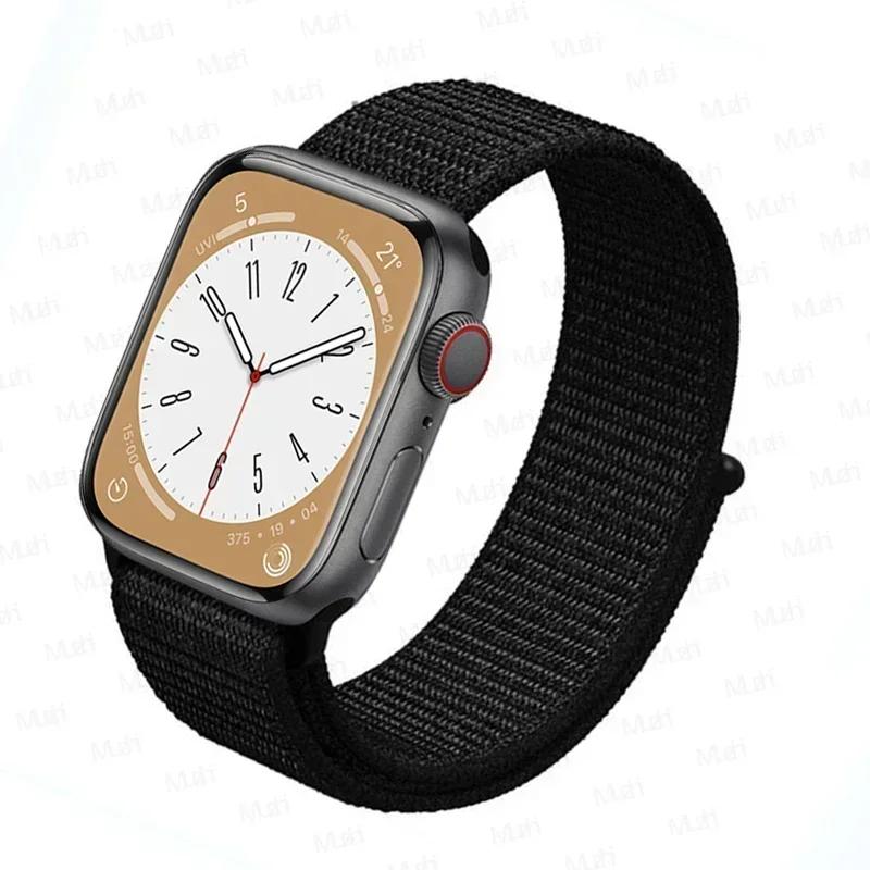 Нейлоновый ремешок-петля для ремешков Apple Watch 46 мм 44 мм 40 мм 45 мм 41 мм 42 мм Спортивный браслет iwatch Ultra 2 49 мм Серии 10 9 8 se 7 6 5 4 Ремешок