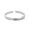 Real Shot Niche Design Full Silver 999 Twisted Wire Fried Dough Twists Bracelet Simple and Versatile High-end Bracelet Jewelry