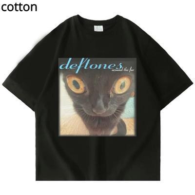 Футболка Deftones Around The Fur Унисекс Женская Уличная Хип-хоп Харадзюку Оверсайз С Коротким Рукавом Модная Черная Хлопковая Футболка
