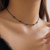 Ingemark Exquisite Elegant Black Crystal Chokers Necklace Women Minimalism Charm Clavicle Thin Chain 2026 New Year Jewelry Gifts