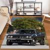 Vintage Black Classic Muscle Car with Retro Design Outdoors Landscape Print Suitable for use as an anti-slip1 for1room and bedroom sofas