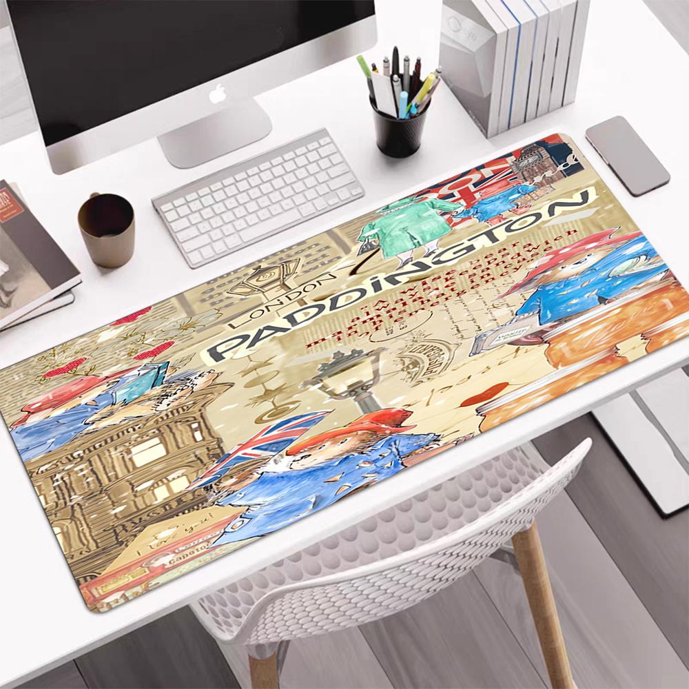 Paddington Bear Theme Mouse Pad, Non Slip Rubber Base, Multifunctional Office & Home Decor, Perfect for Workspace Personalization.