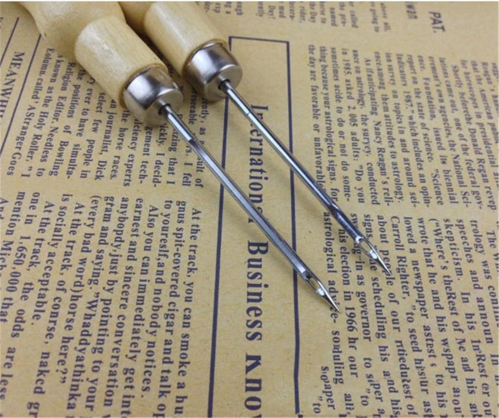 3 шт./набор Деревянная ручка Швейное шило Ручной швейный инструмент Кожаный пробойник Инструмент для ремонта обуви своими руками Инструмент-крючок Кожаные аксессуары