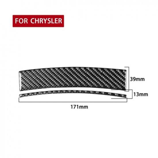 2Pcs For Chrysler 300 300C Carbon Fiber Interior Below Center Armrest Cover Trim