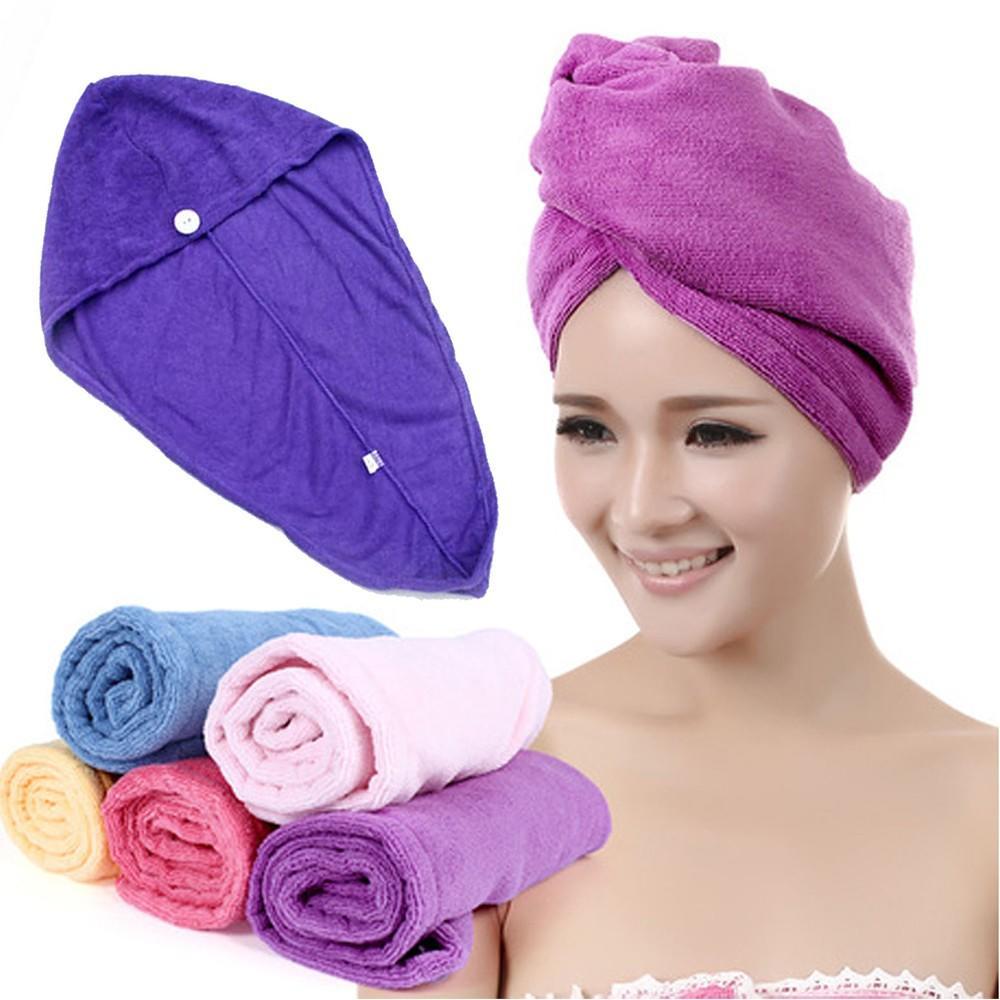 Women New Wrap Hat Spa Bathing Quick Dry Hair Microfiber Towel Turban