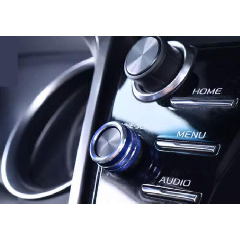 For Toyota Camry 2018- Blue Center Console Multi-Function Knob Cover Alloy