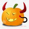 Devil Pumpkin Pumpkin Jack O' Lantern Iron On Heat Transfer Printing Vinyl Patches Sticker for Clothes DIY Appliques Washable Patches
