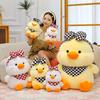 Dudu Duck Large Plush Toy - Yellow Duck Couple Pillow with Scarf