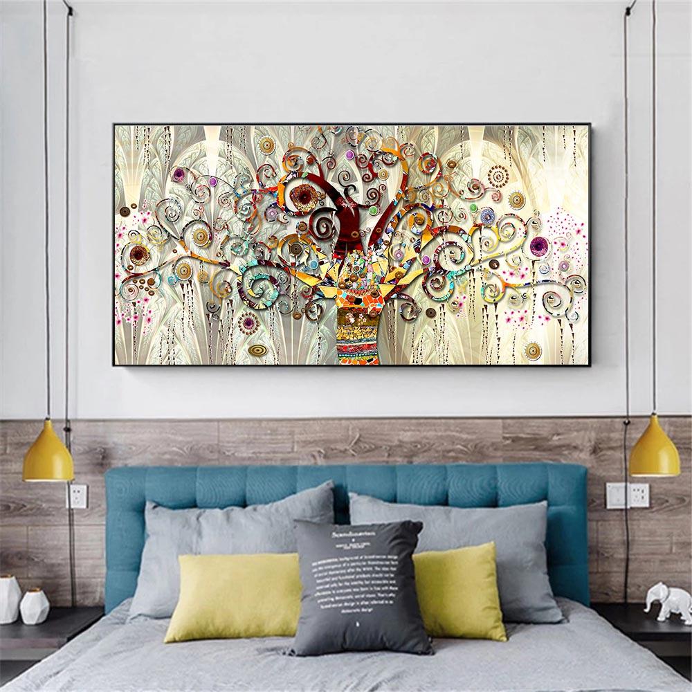 Древо Жизни Пейзаж Картина Маслом Холст Стены Искусства Плакат Современная Спальня Украшение Картина