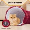 Avont Cat Tunnel Bed with Washable Foldable Large Cat Tunnel Tube Toy with 3 Shapes for and Includes Fluffy Cat Bed Red Cushion, Kittens, Puppies,