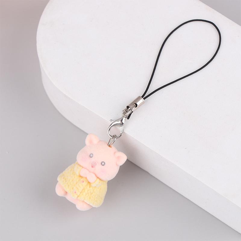 Милый брелок в виде медведя, мультяшного кролика, щенка, телефона, цепочка для наушников, чехол, кулон, шнурок, рюкзак, сумка, декор, автомобильный брелок