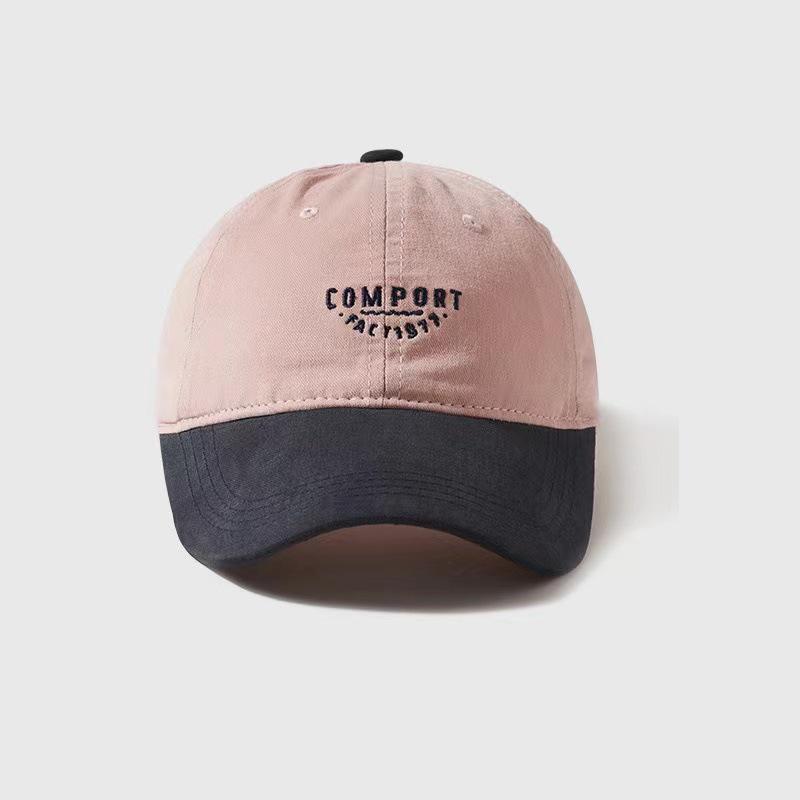 Ретро Уличная Контрастная Вышивка Букв Бейсболка Женская Большой Окружности Головы Подчеркивающая Лицо Маленькая Кепка Утенка Защита от Солнца