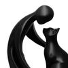 Минималистичная абстрактная фигурка человека и кошки, современная декоративная статуэтка мужчины, женщины, кошки для дома, офиса, стола, полки, рабочего стола, прихожей