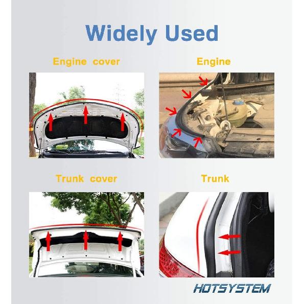 D-образный резиновый уплотнитель двери Уплотнитель 3M Самоклеящийся Полый Для Автомобиля Грузовика Мотора Крышка Двери Багажник (Черный, 26,25 футов)