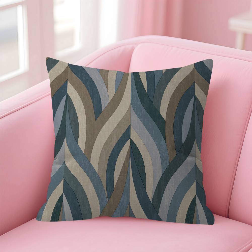 Blue Interlacing Lines Pillow Gift Home Office Decoration Bedroom Sofa Car Cushion Cover case x