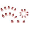 24 pieces of short trapezoid press-on nails, paired with 1 piece of jelly glue and 1 nail file
