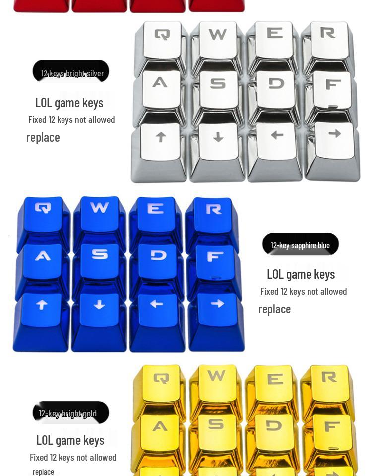 Механическая клавиатура E-Element с 104 клавишами, с гальванизированными, персонализированными полупрозрачными колпачками и радужными клавишами WASD