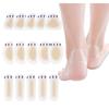 15-Pack Waterproof Silicone Foot Pads for Preventing Blisters, Skin-Tone, 3 Styles, Comfortable Fit, Won't Peel Off Easily, Heels, Ankles, Unisex