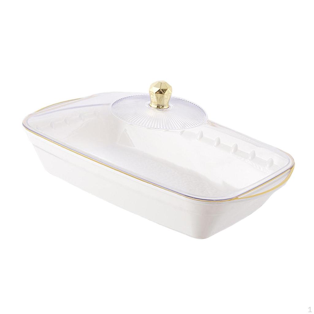 Fruit Bowl with Lid Decorative Dish Food Serving Tray Holder for Home Office