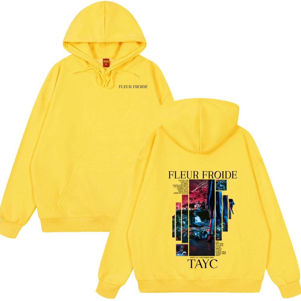 Rapper Tayc Fleur Froide Album Double Sided Print Men Women Hip Hop Hoodie Pop Music Winter Men's Wears Fashion Style Streetwear