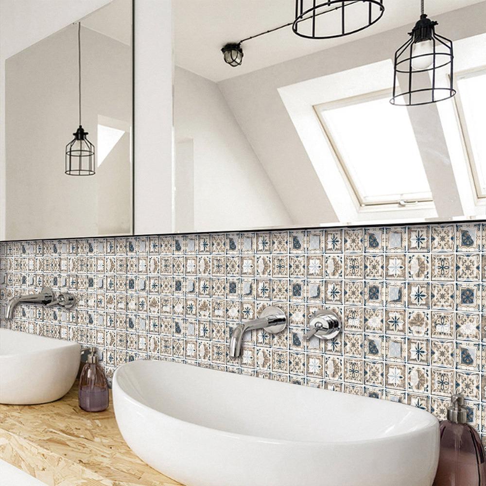 10 шт. Водонепроницаемые самоклеящиеся обои Самоклеящиеся наклейки на стены Кухня