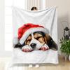 Christmas cartoon digitalprinted polyester Bedroom velvet flannel soft sofa cover blanket Fleece soft sofa cover blankets
