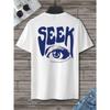 Футболки с принтом Seek Anticipated Gaze для мужчин, мягкие свободные футболки, дышащие летние уличные футболки, свободные футболки из хлопка