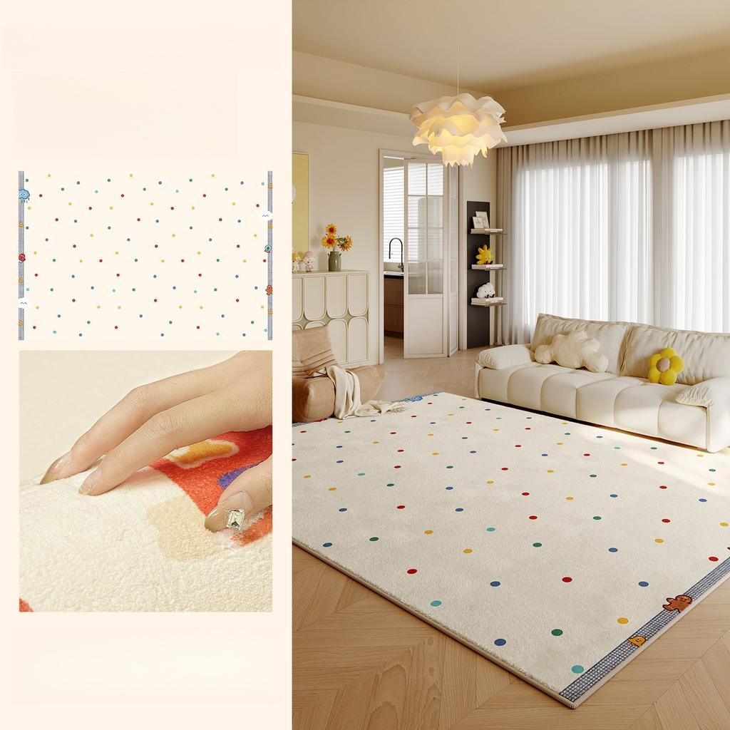 Cream Style Bedroom Decor Large Carpet Thickend Plush Carpets for Living Room Fluffy Soft Loung Floor Mat Washable Cloakroom Rug