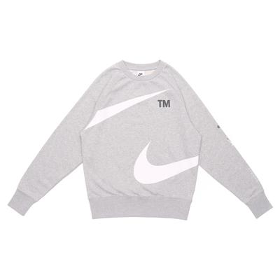 Nike Вязаный пуловер с большим логотипом Swoosh, мужские топы, серый DD6097-063