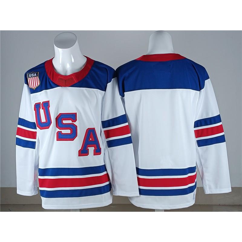 NHL Hockey Jersey USA Team Canada National Ice Uniform Cotton Sport Shirt Men
