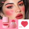 Fit Colors 6 Color Love Air Cushion Stamp Blush Velvet Water Moisturizing Eye Shadow Repair Liquid Blush