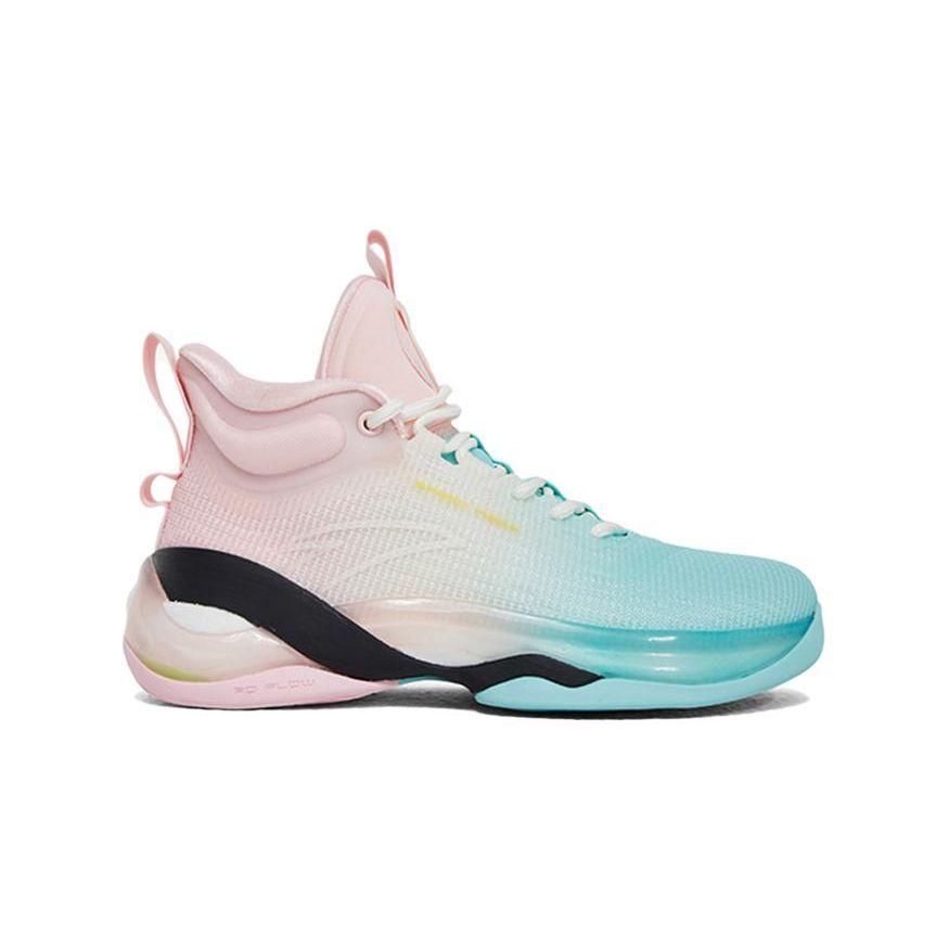 Anta Детские баскетбольные кроссовки KT7 Nitrogen Technology Professional с нескользящей подошвой и износостойкой поддержкой, детские баскетбольные кроссовки синего и розового цвета 312221130-3