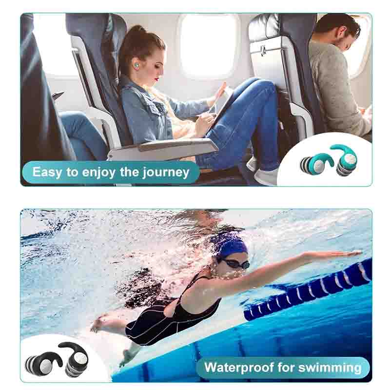 1 пара мягких силиконовых берушей с шумоподавлением, водонепроницаемые, удобные для ношения, подходят для сна и плавания