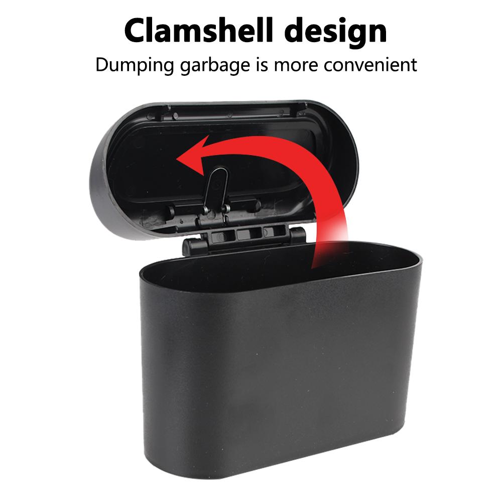 Pressing Type Trash Can Auto Interior Accessories Car Trash Bin Black Hanging Vehicle Garbage Dust Case ABS Storage Box