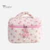Косметичка с бантом, застежка-молния, сумка для хранения кистей для макияжа, многоразовый органайзер для макияжа Rilievo, мешочек для туалетных принадлежностей и косметических инструментов