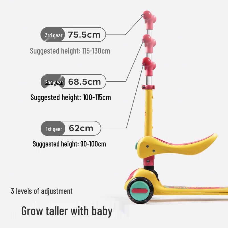 babycare Складной самокат-беговел 2-в-1 для малышей