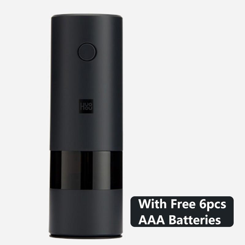 Xiaomi Huohou электрическая автоматическая мельница для перца и соли, светодиодная подсветка, 5 режимов, фарфоровая мельница для перца и специй, фарфоровая мельница для кухни