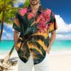 Men's Fashion Loose Hawaiian Printed Short Sleeve Beach Shirt