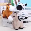 Cartoon Animal Giraffe Pendant Stuffed Animal Donkey Small Doll Lovely Horse Key Ring Kids Toy