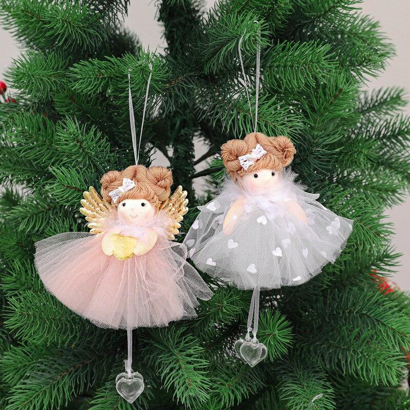 Christmas Angel Pendant Cute Plush Doll Christmas Tree Ornaments For Home Party Decoration Xmas Decoration Kids Gift Noel 2022