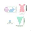 4x Easter Banners Decorations Hanging Garlands Backdrop Bunny Sign Bunting for Farmhouse Fireplace