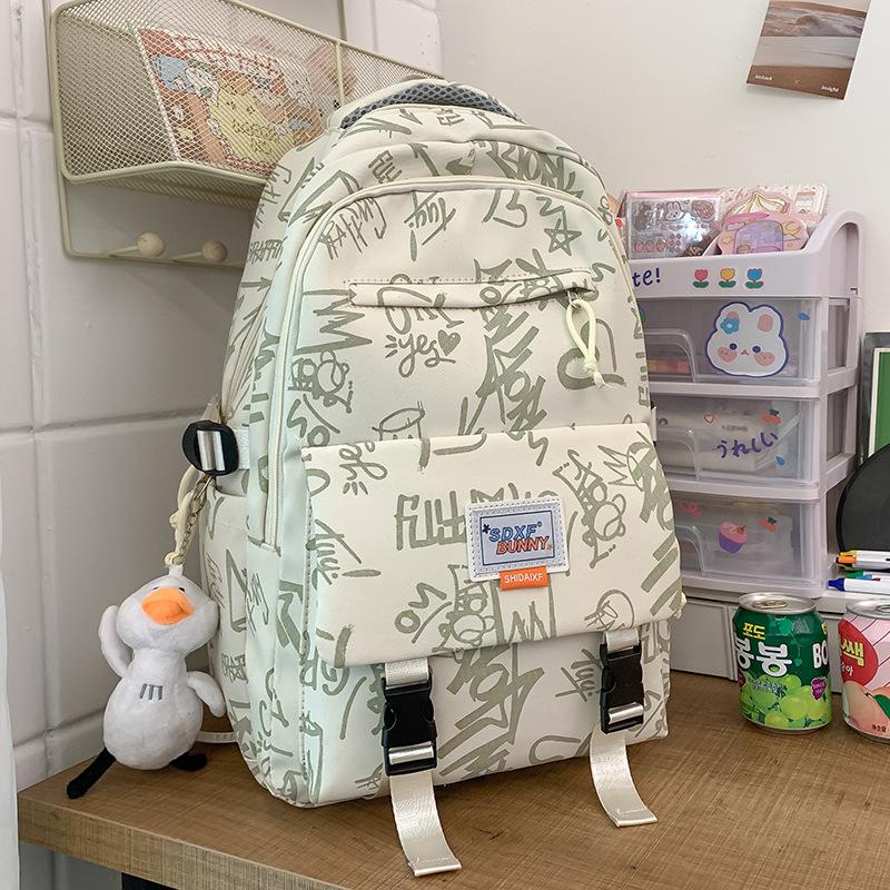 Children's Schoolbags Elementary School Girls Junior High School Students High Looking Dirty Resistant Printing School Backpack