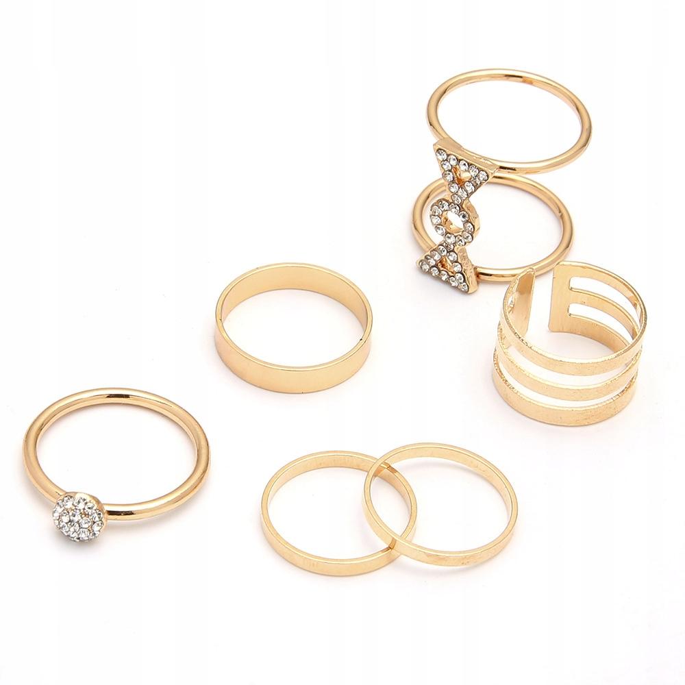 Gold Retro Punk Boho Ring Set 68