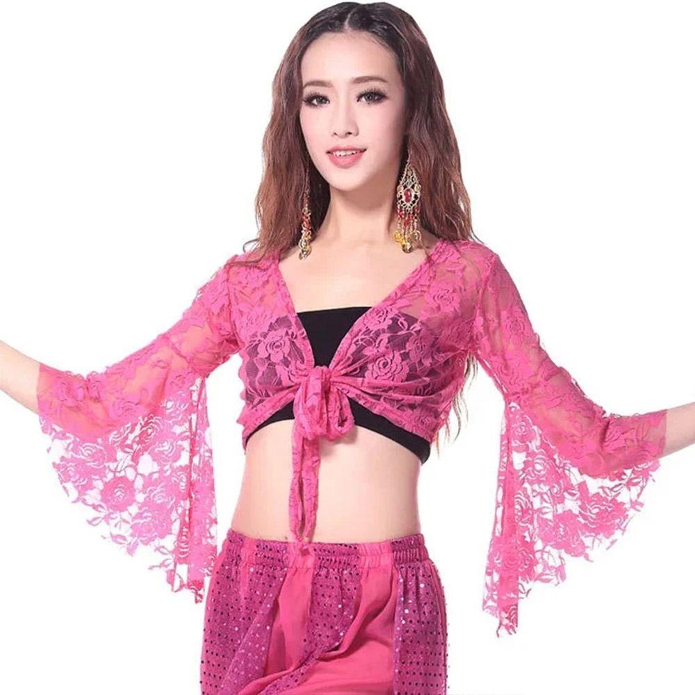 Топ для танца живота для ночного клуба, шнуровка, сценический топ, женская кружевная шаль