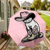 Western Cat Cowboy Hat & Boots Print Umbrella   Automatic Opening/Closing, Outdoor Gear, Travel Accessories, Perfect Gift 196