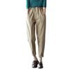 Tapered Solid Long Cropped Gaucho High Comfortable for Office Everyday Autumn [7-livehouse] Women's Pants, Color, Slacks, Length, Pants,
