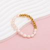 Fenny 18K PVD Gold Plated No Fade Elegant Natural Freshwater Pearl Hand-beaded Stainless Steel Bracelet Jewelry