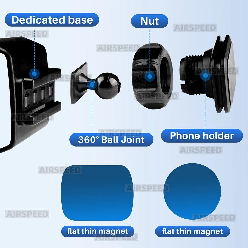For Abarth 595 695 2012-2024/Fiat 500/500C 2008-2024/500E 2012-2019 Car Magnet Gravity Phone Holder Telephone Stand Bracket