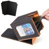 Venssu Deck Trading Card Card Display 100 Compatible with Double and Triple Vertical 2 Dividers and 1 Top Leather Interior Case, Case, Window, Pieces,