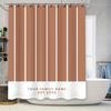 Personalized Custom Shower Curtain with Your Family Name and Est 20XX for Bathroom Decor Rust Orange Stripes, Set of 1